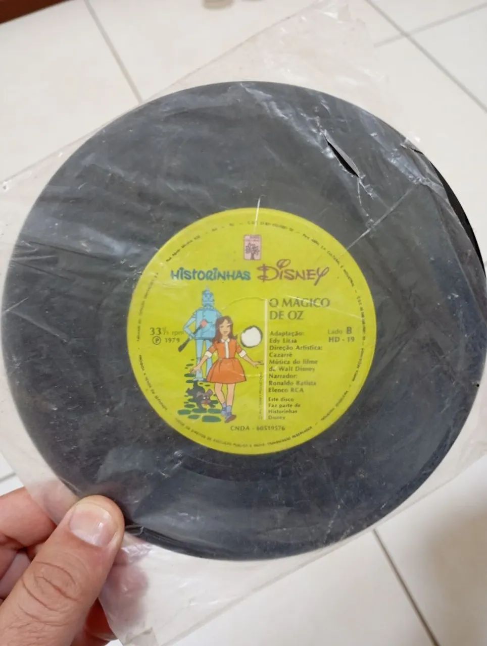 Disco de vinil raro e lacrado Disney, O mágico de Oz
