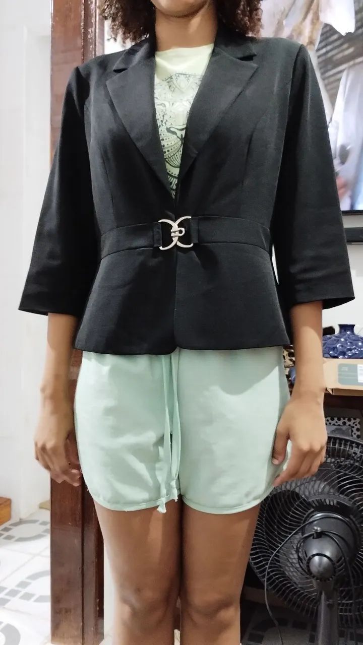 Blazer feminino preto 