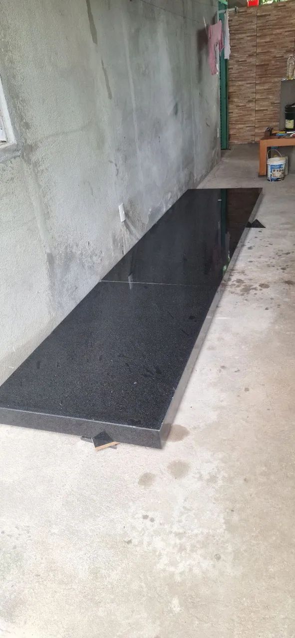BANCADA EM GRANITO PRETO 3,84×80 CM - Foto 3