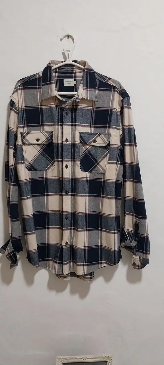 Camisa Xadrez Flanelada Marfino Nova