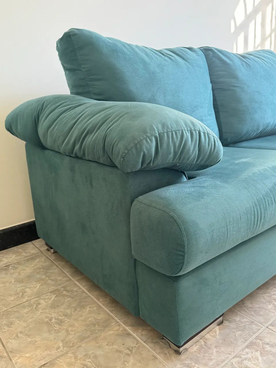 Sofá Azul Três Lugares   - Foto 3
