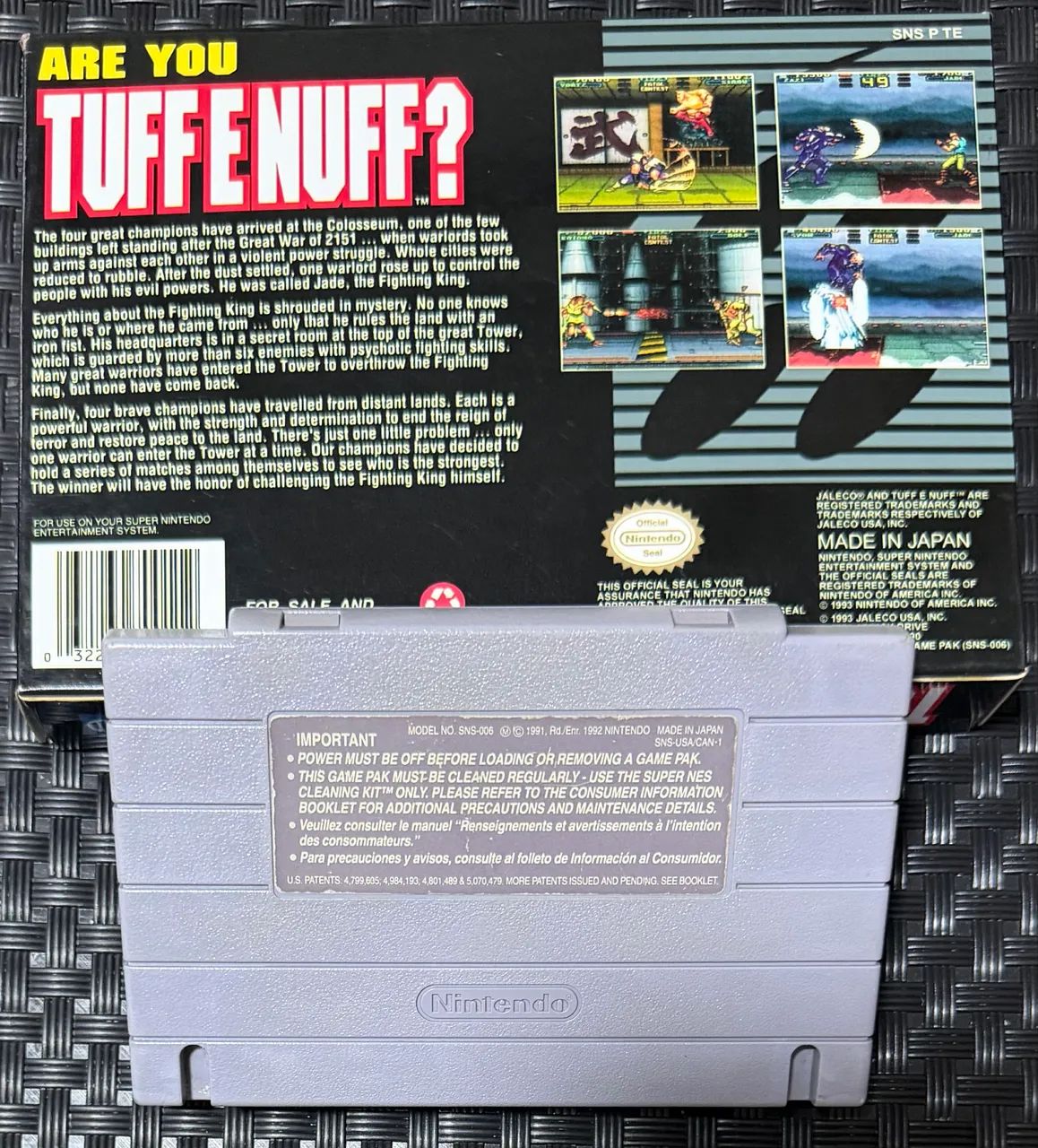 Tuff E Nuff SNES Original + Caixa Repro | Jaleco | Testado e Funcionando - Foto 5