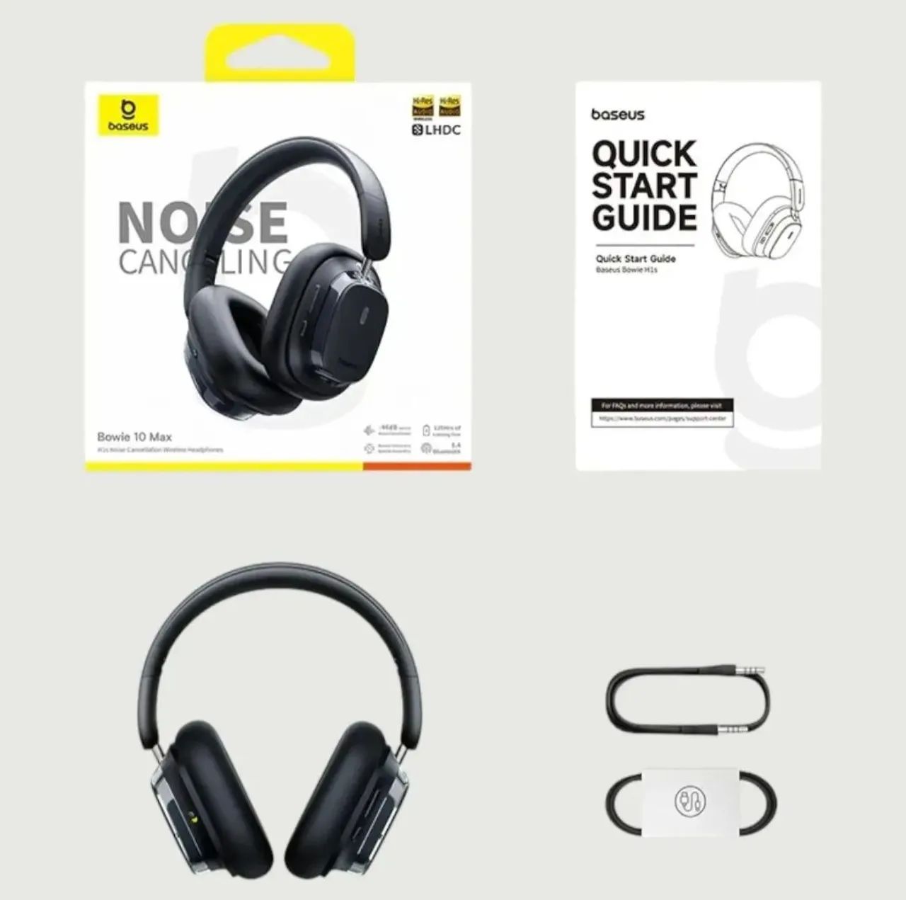 Headfone baseus h1s anc hi-res 120hs (gratis capa protetora) - Foto 4