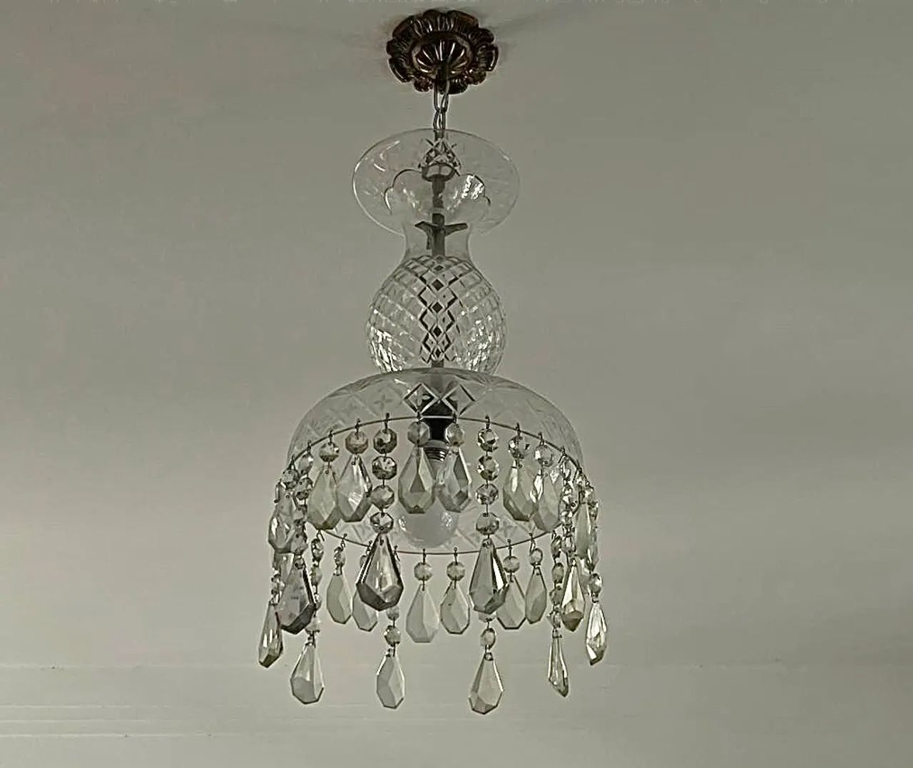Lustre de Cristal. Antiguidade!  - Foto 3