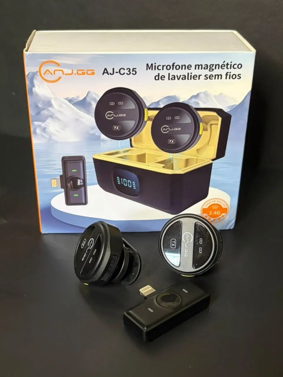 Microfone de Lapela Sem Fio - Para iphone - Foto 3