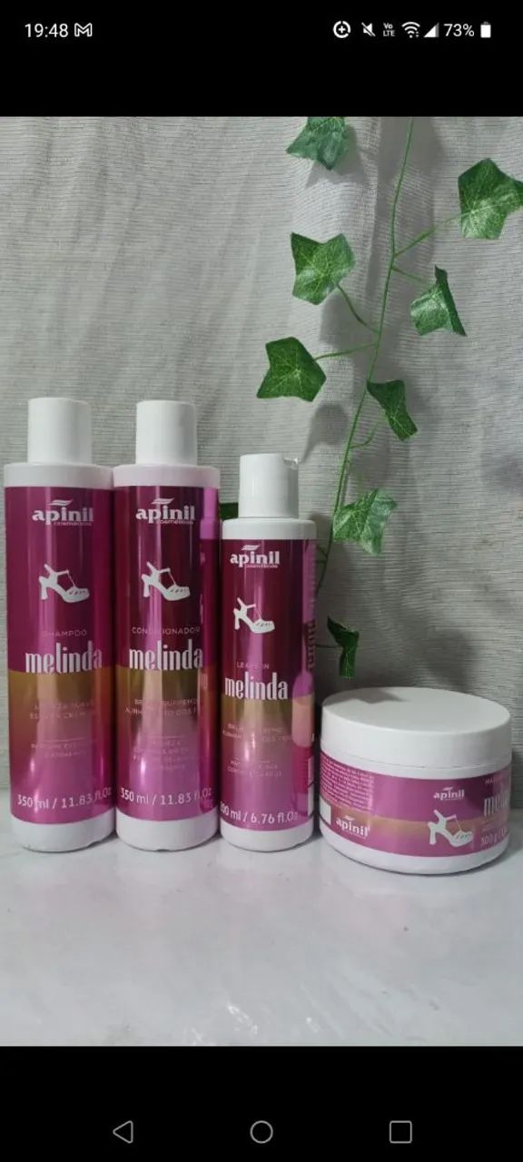 Shampoo, condicionador, leave-in e máscara 