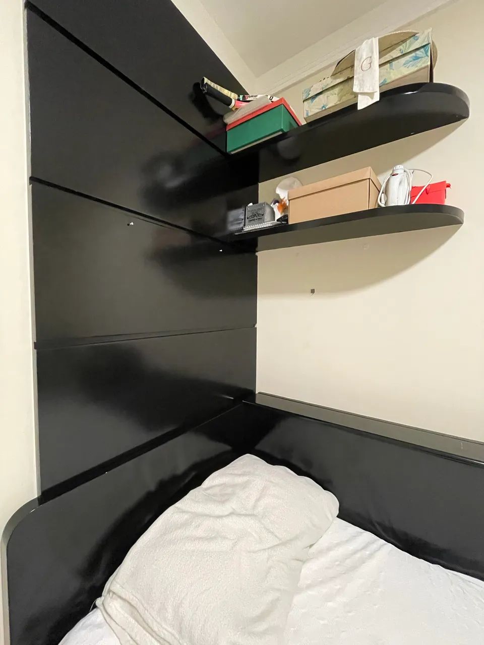 Cama de Solteiro Bicama Completa com 2 Colchões, Baús e Prateleiras - Foto 4