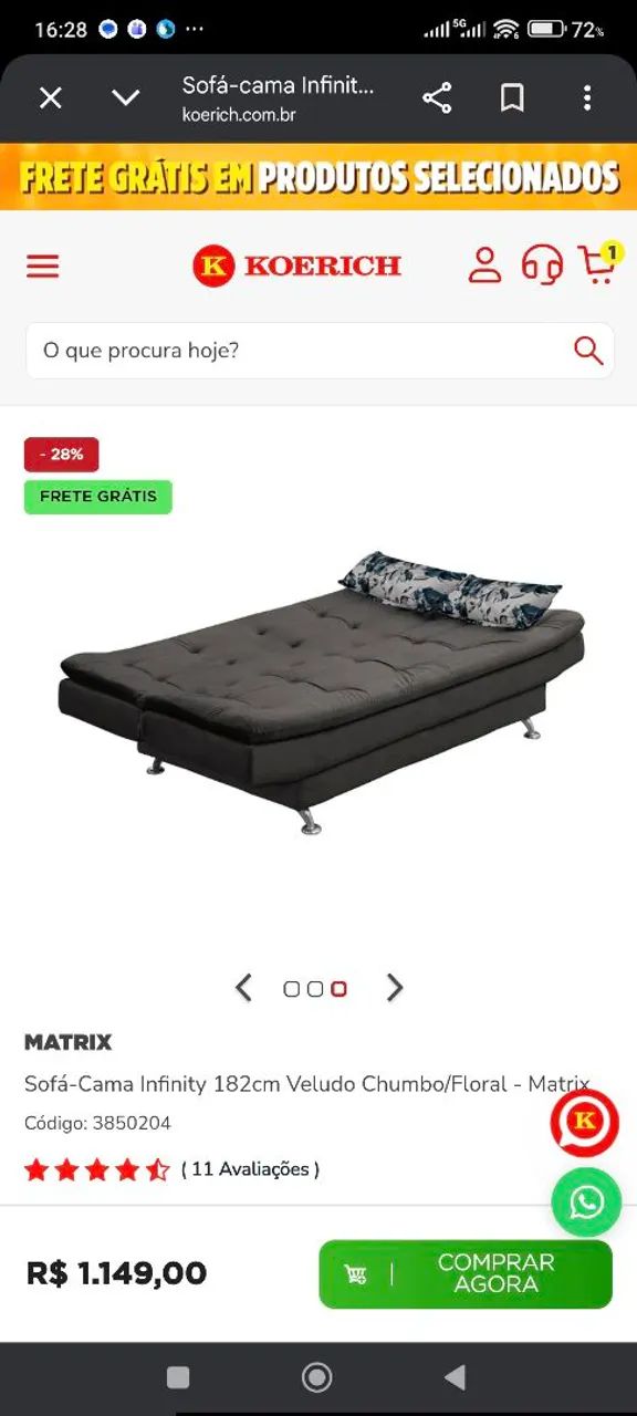 Vendo Sofá/ cama  - Foto 4