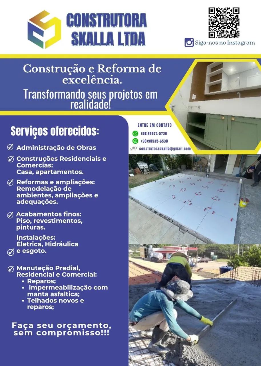 Construtora Skalla: Obras, Reformas e Manutenção Predial