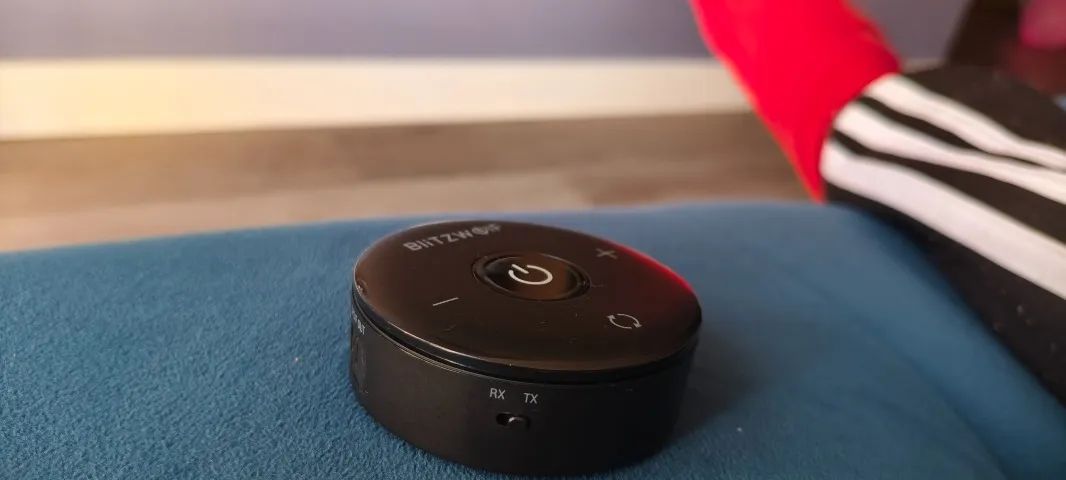 Transmissor e Receptor Bluetooth 2 em 1 BlitzWolf - Áudio Óptico (SPDIF) e AUX