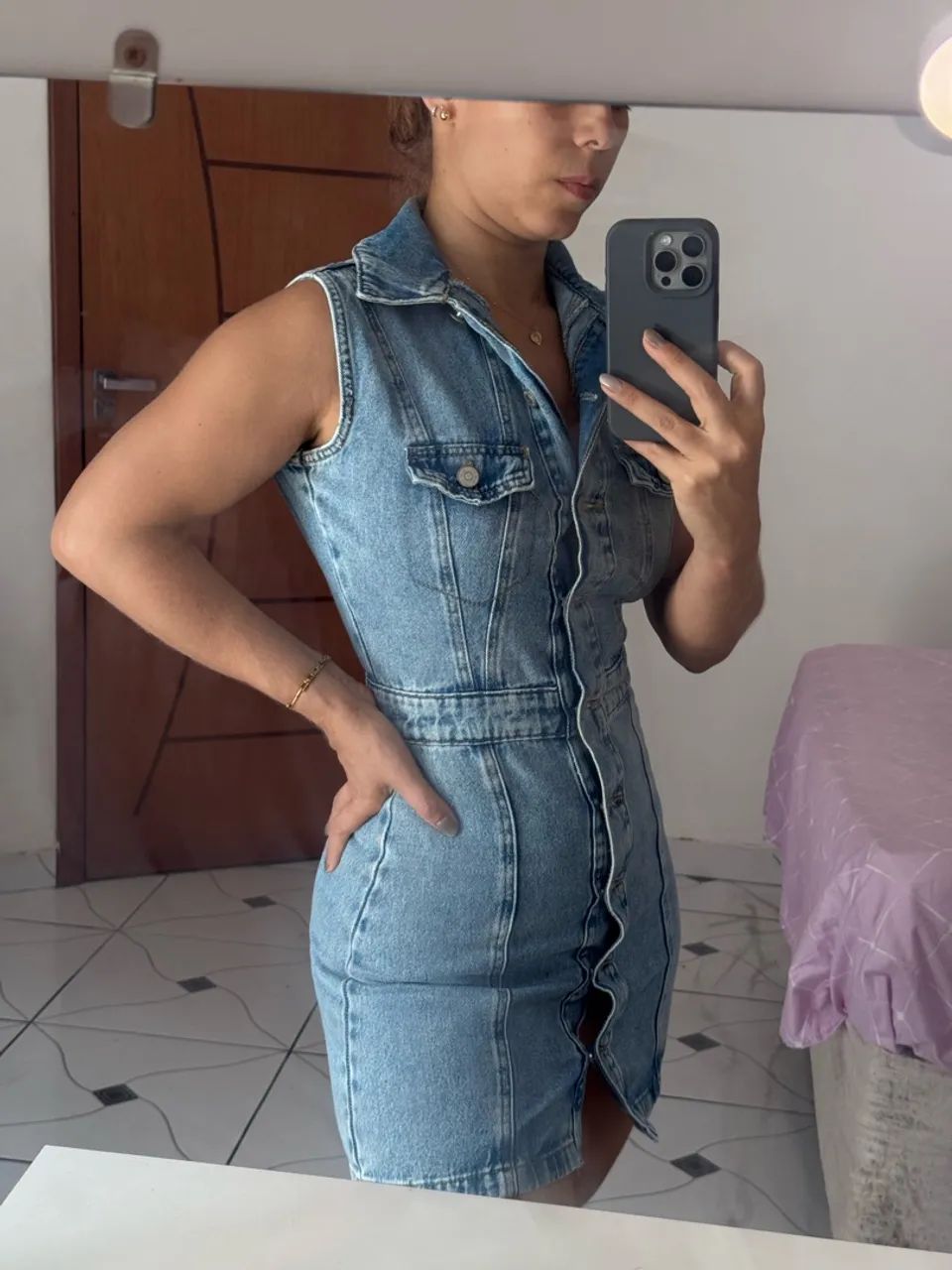 Vestido Jeans Renner PP - Foto 2