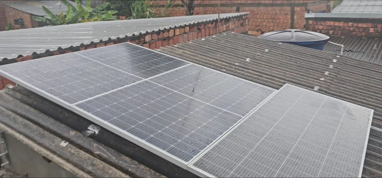 ①KIMURAページ Três painéis solares 380w (V/T) 1 ano de uso - Área Externa