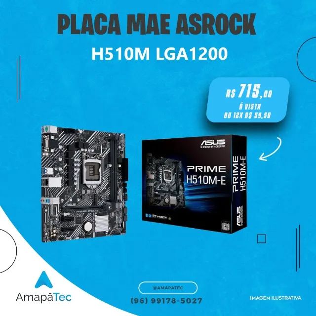 Placa Mae H510m ASROCK LGA1200