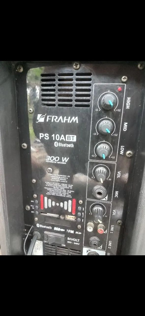 CAIXA DE SOM FRAHM, ALTO FALANTE DE 10 POLEGADAS