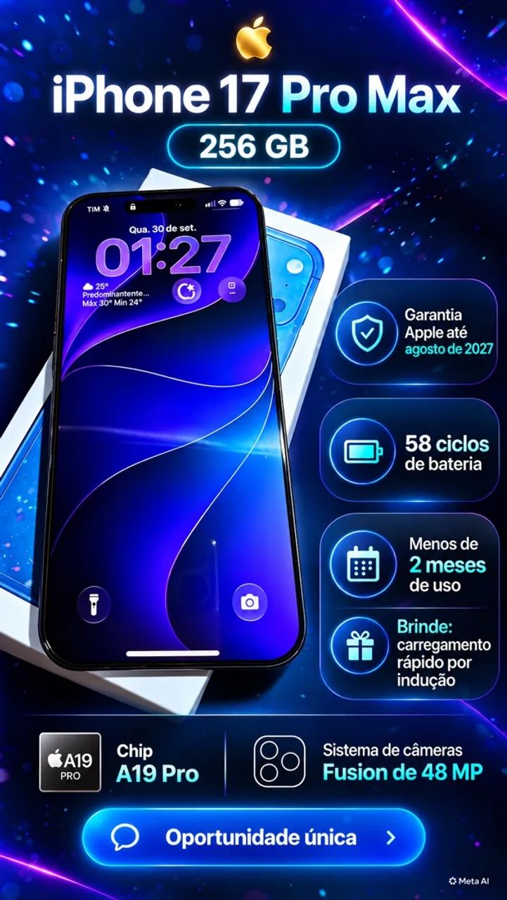 IPHONE 17 PRO MAX - 256 GB - Celulares e Smartphones - Cabo Branco