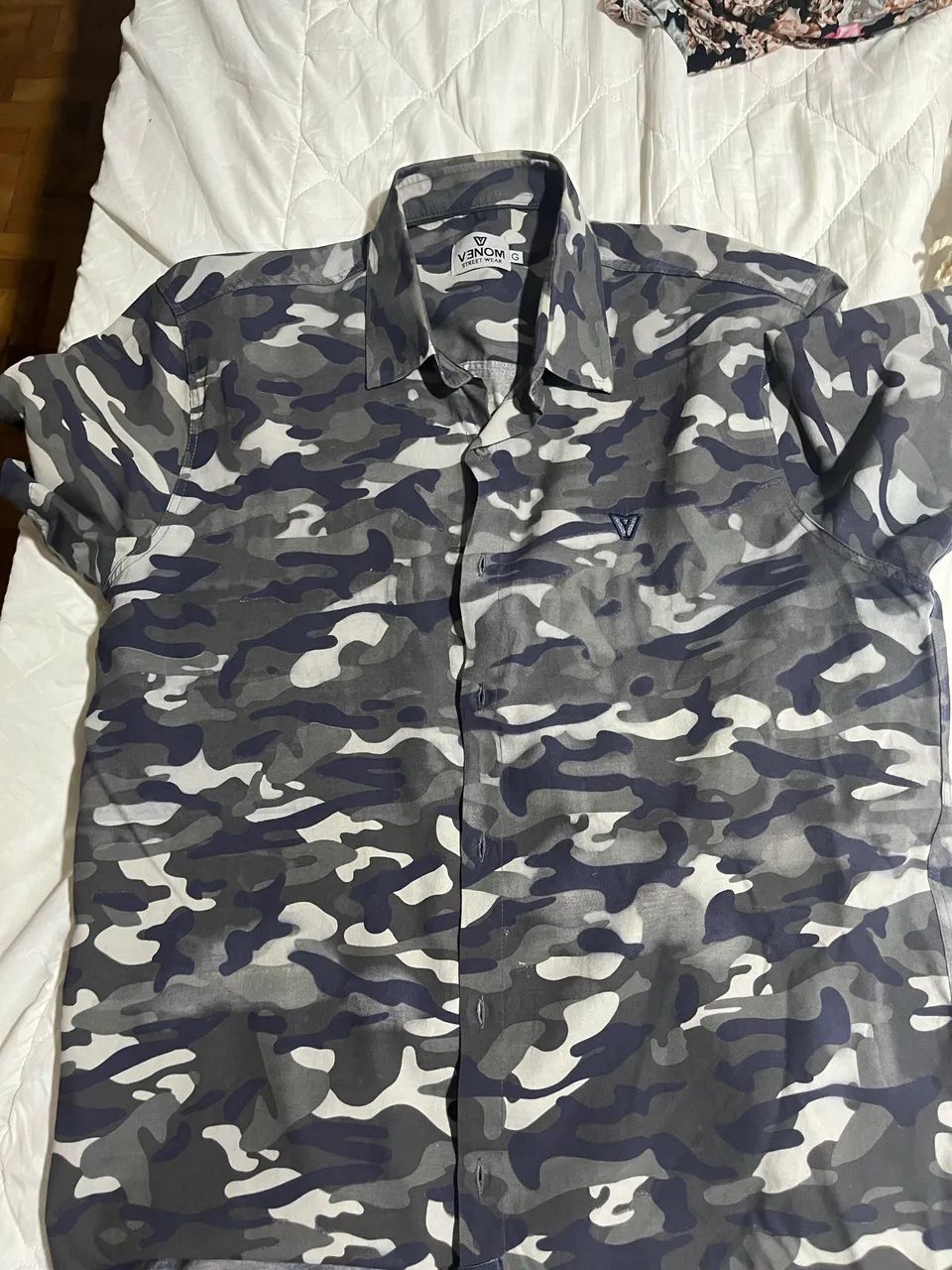Camisa camuflada masculina G - Foto 3