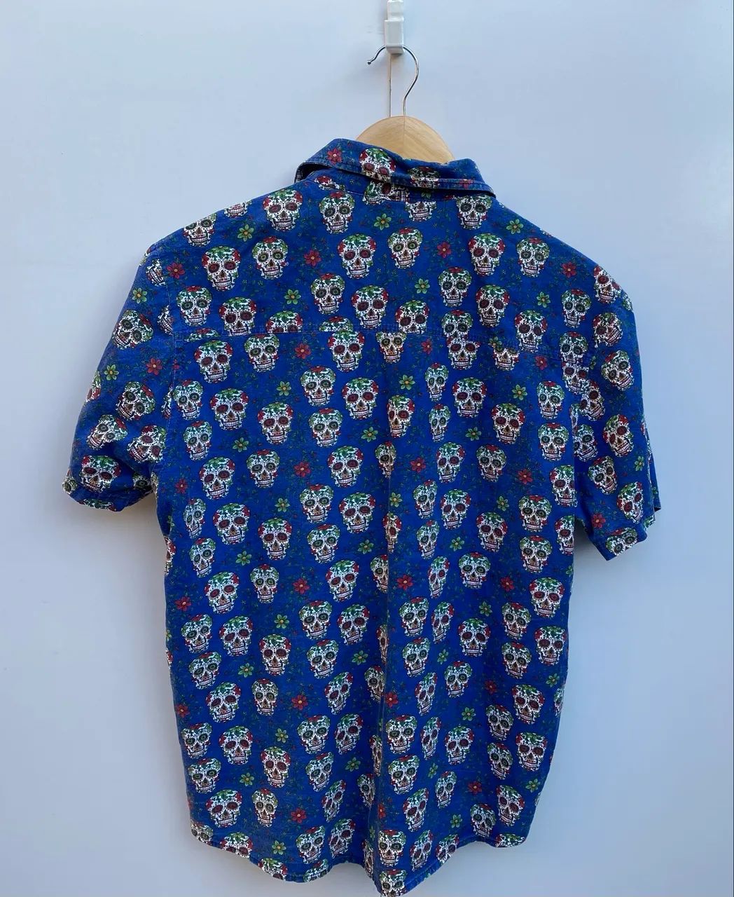 Camisa Oakley Caveiras Azul - M - Foto 5