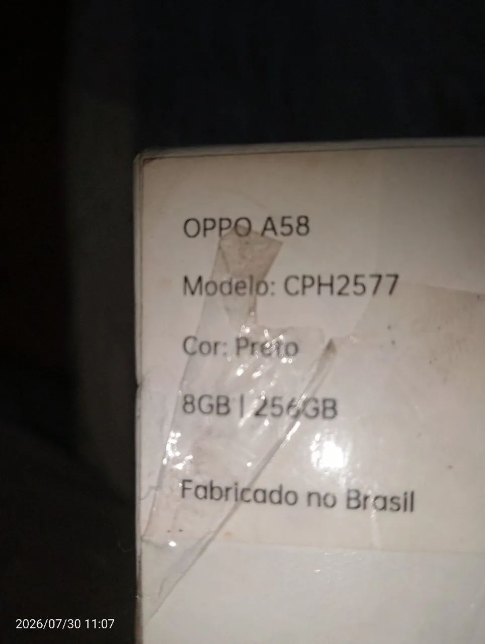 Celular A58 CPH2577