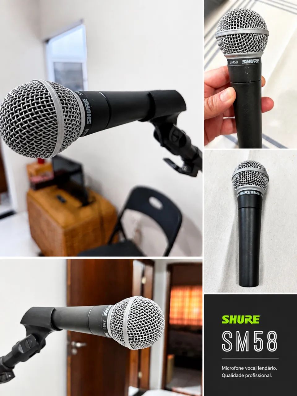 Microfone Shure SM58 - Novo | Qualidade Profissional