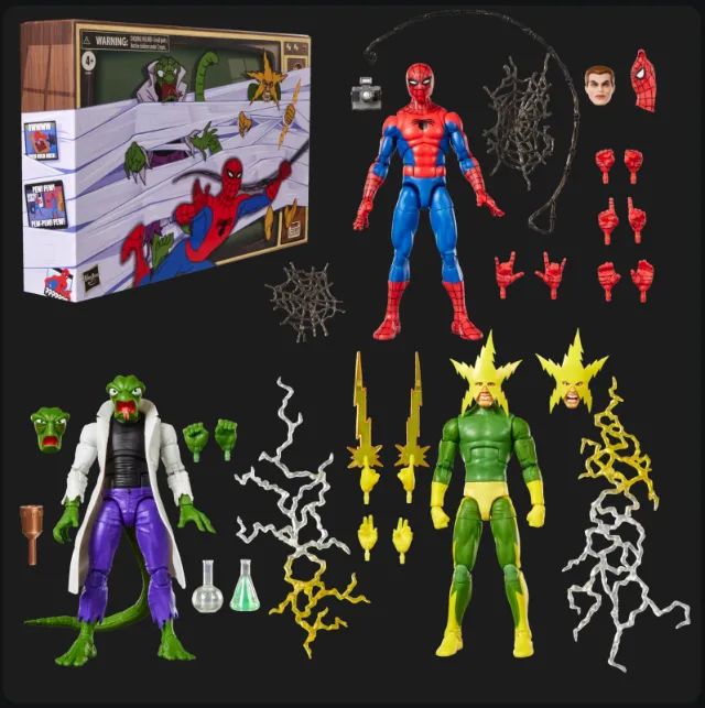 Marvel Legends Series Spider-Man, Marvel's Lizard, & Marvel's Electro Sdcc Lacrado - Foto 2