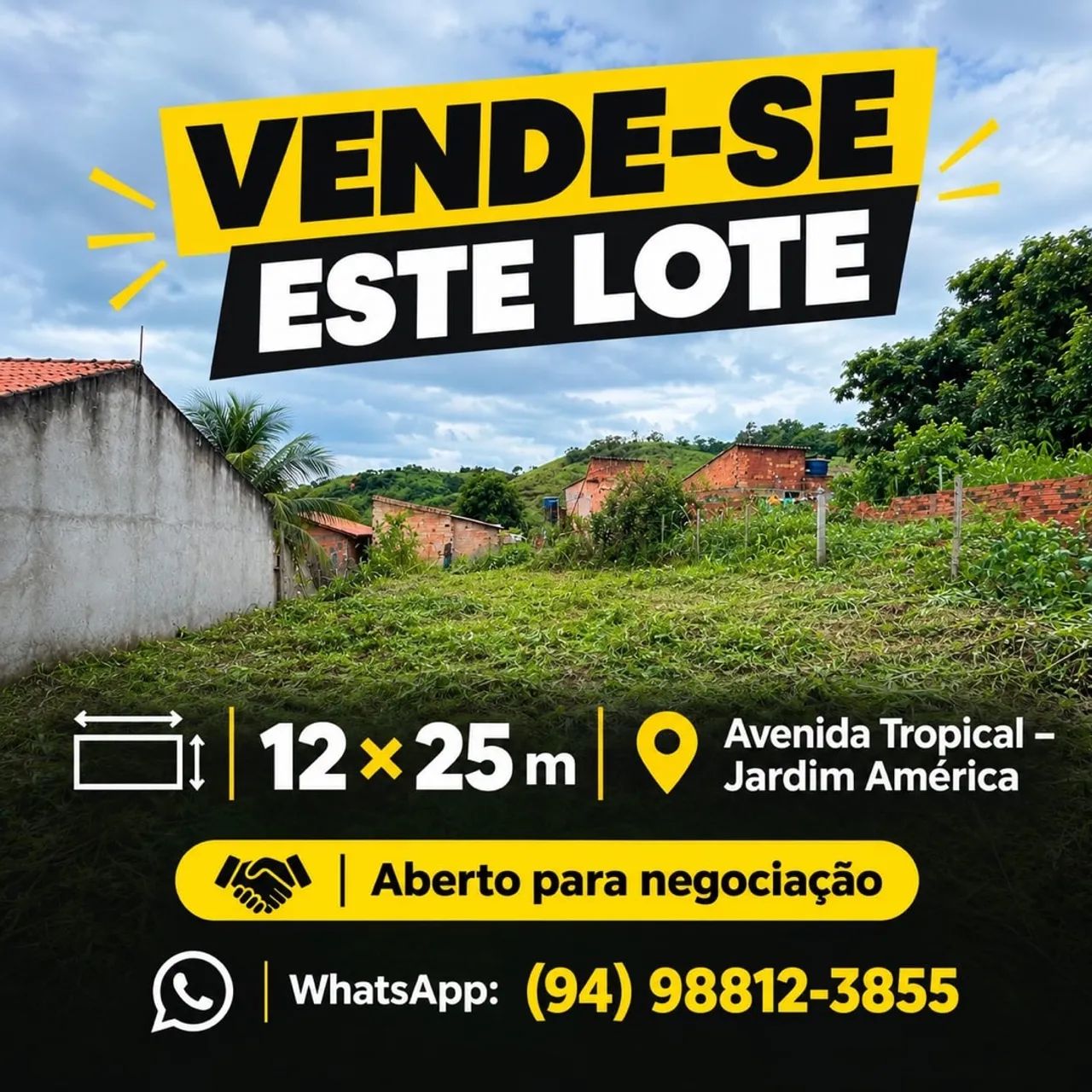 Vende-se Lote 12x25