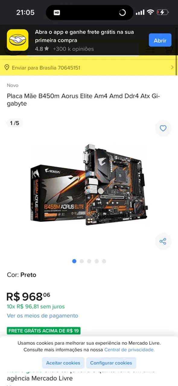  B450M AORUS ELITE (barata) - Foto 2