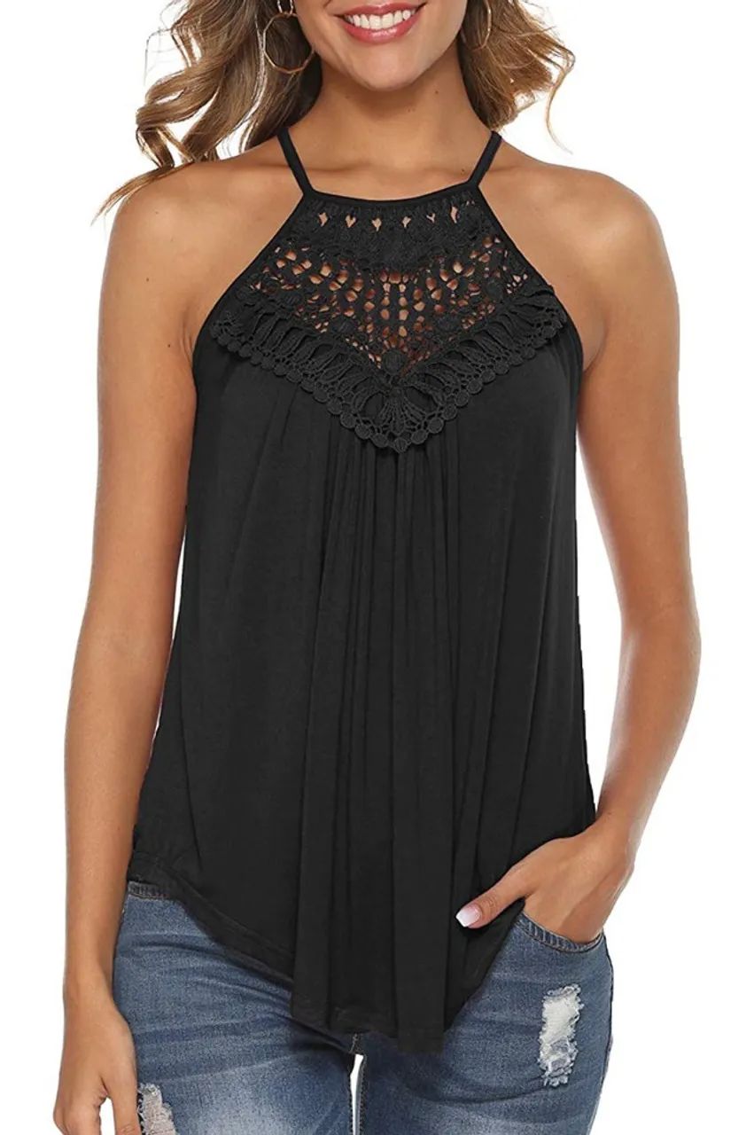 Blusa preta de cotton lycra NOVA - Foto 2