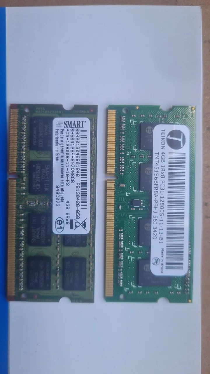 Memória RAM DDR3 4GB de cada 