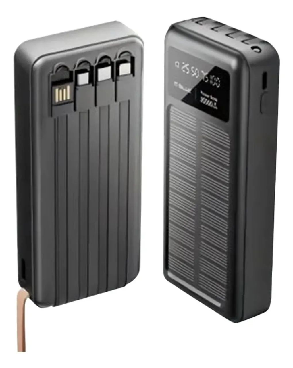 Carregador portátil 10.000mah Energia Solar Led 4 saídas it blue (Jk Eletrônicos) - Foto 2