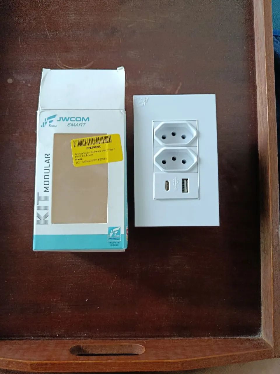 Tomada Dupla 4x2 Com 2 USB Tipo C e A JWCOM Smart