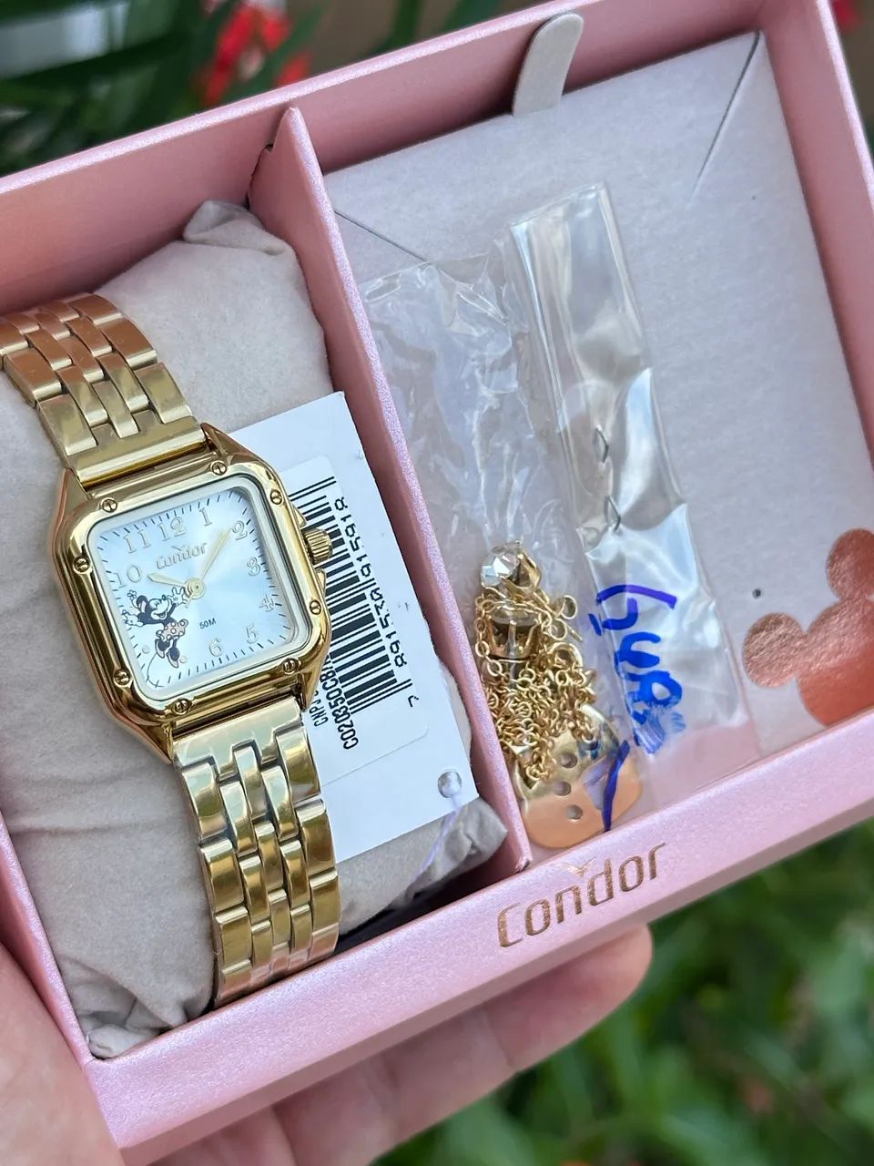 Relógio Condor 25mm feminino Minnie Dourado - Foto 2