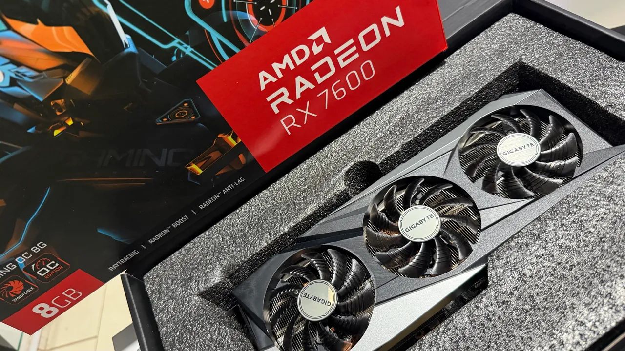 PLACA DE VÍDEO RX 7600 GAMING OC  - GDDR6 - GIGABYTE - zero- na caixa - Foto 2