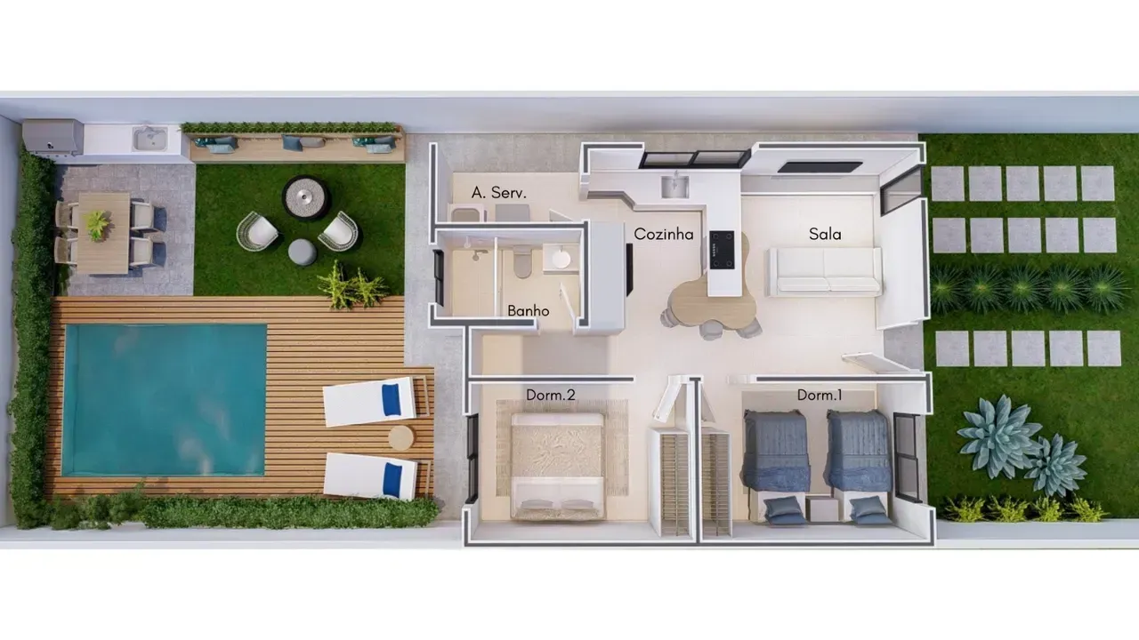 PLANTA 57m²