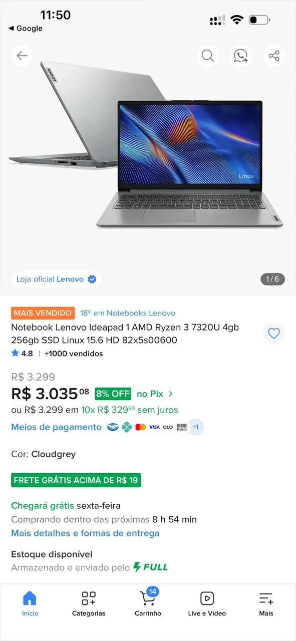 NOTEBOOK NOVO - Foto 3