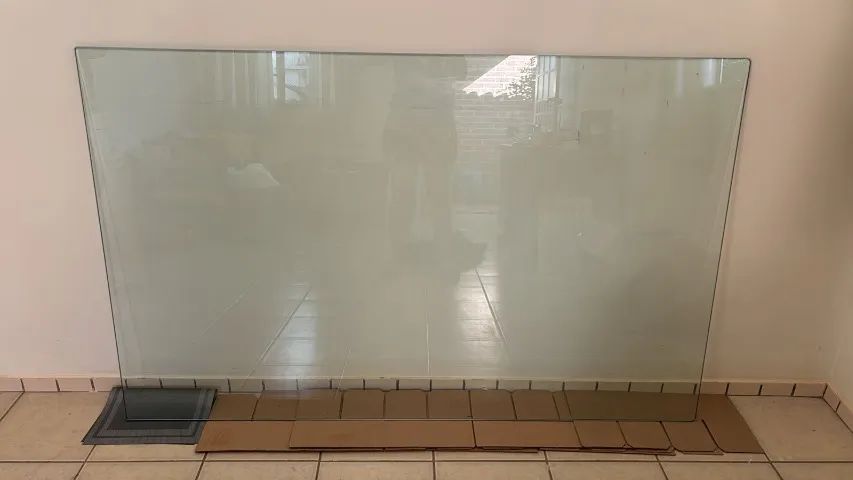 Tampo de mesa de vidro