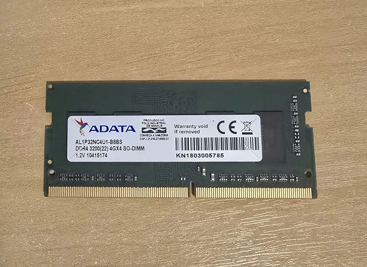 Memória RAM notebook DDR4 3200 4gb