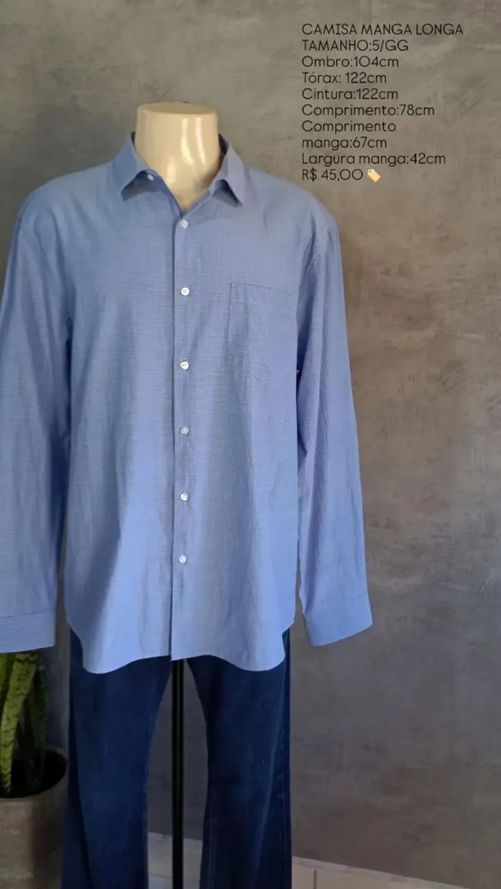 CAMISA SOCIAL MANGA LONGA 