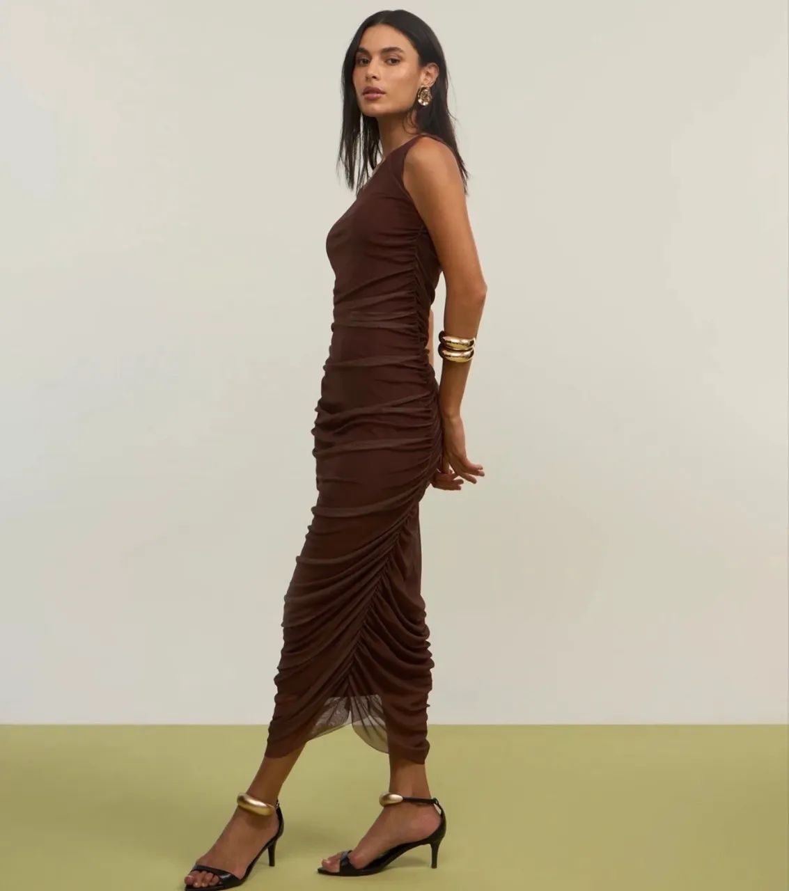 Vestido blue steel marrom M - Foto 2