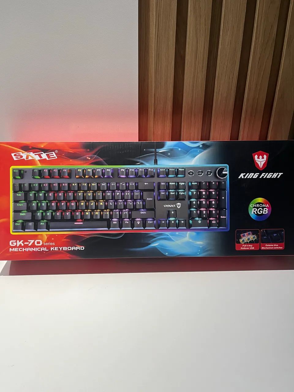 Teclado King Fight GK-70 Switch Blue  - Foto 4