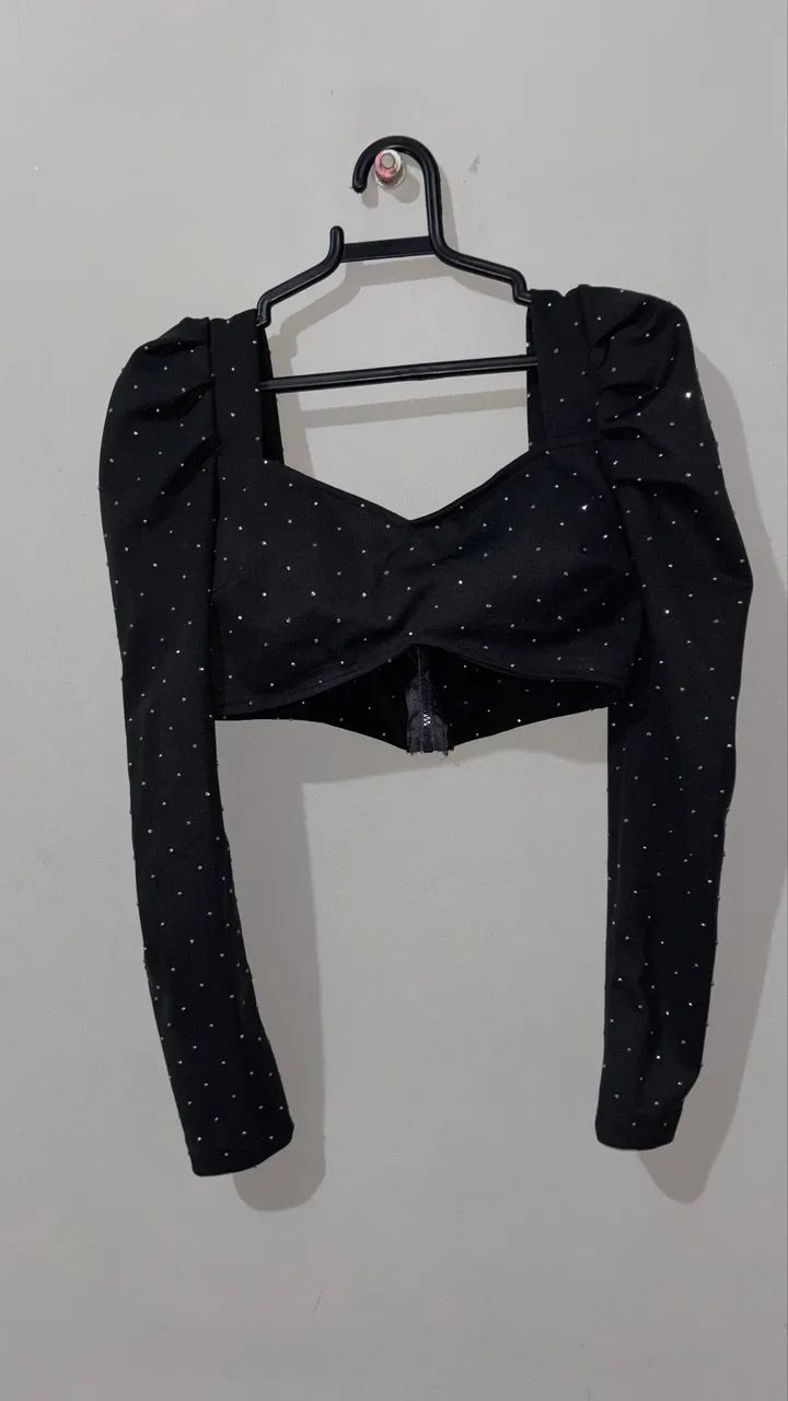 Conjunto com strass tamanho P