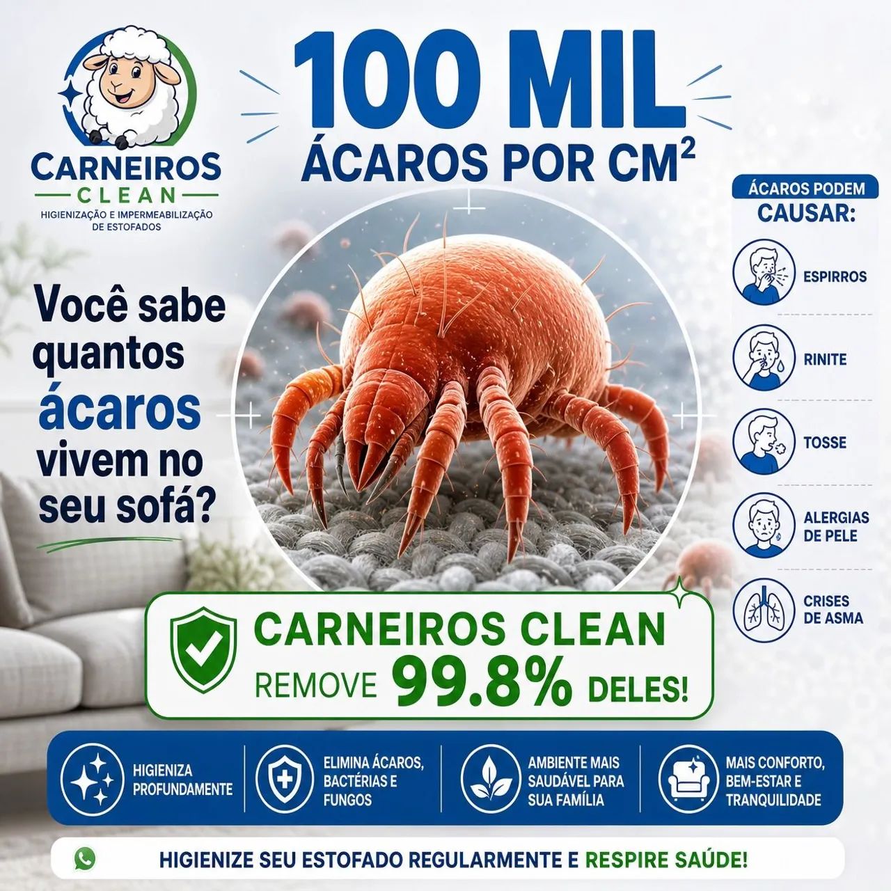 Higienização de estofados - Foto 2