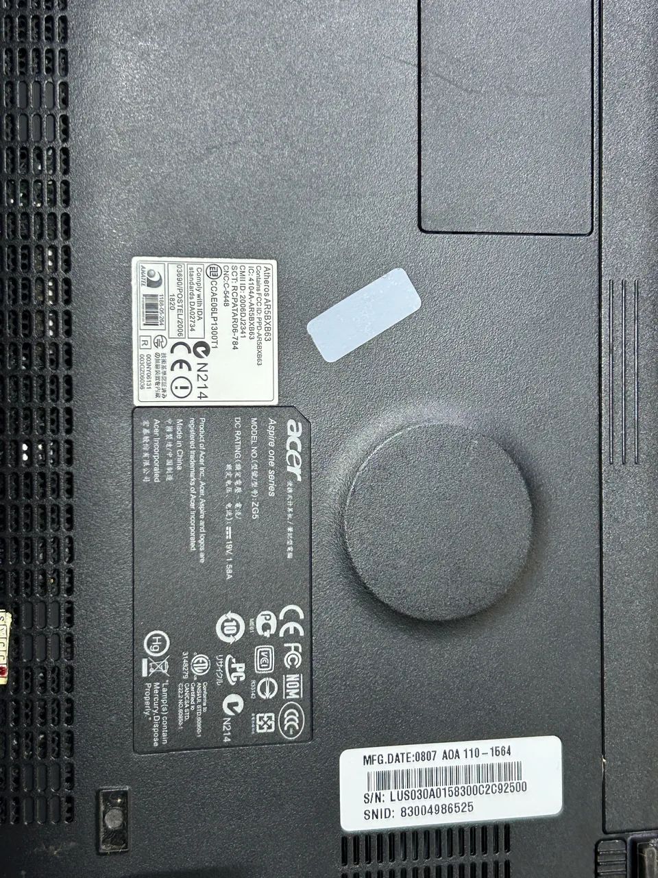 Netbook aspireone Intel átomos inside ame teste sem fonte  - Foto 2