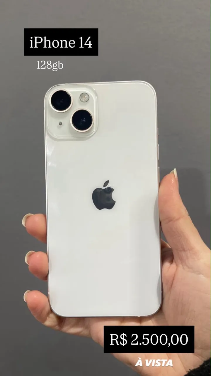 iPhone 14 - 128GB - branco - Celulares e Smartphones - Santana