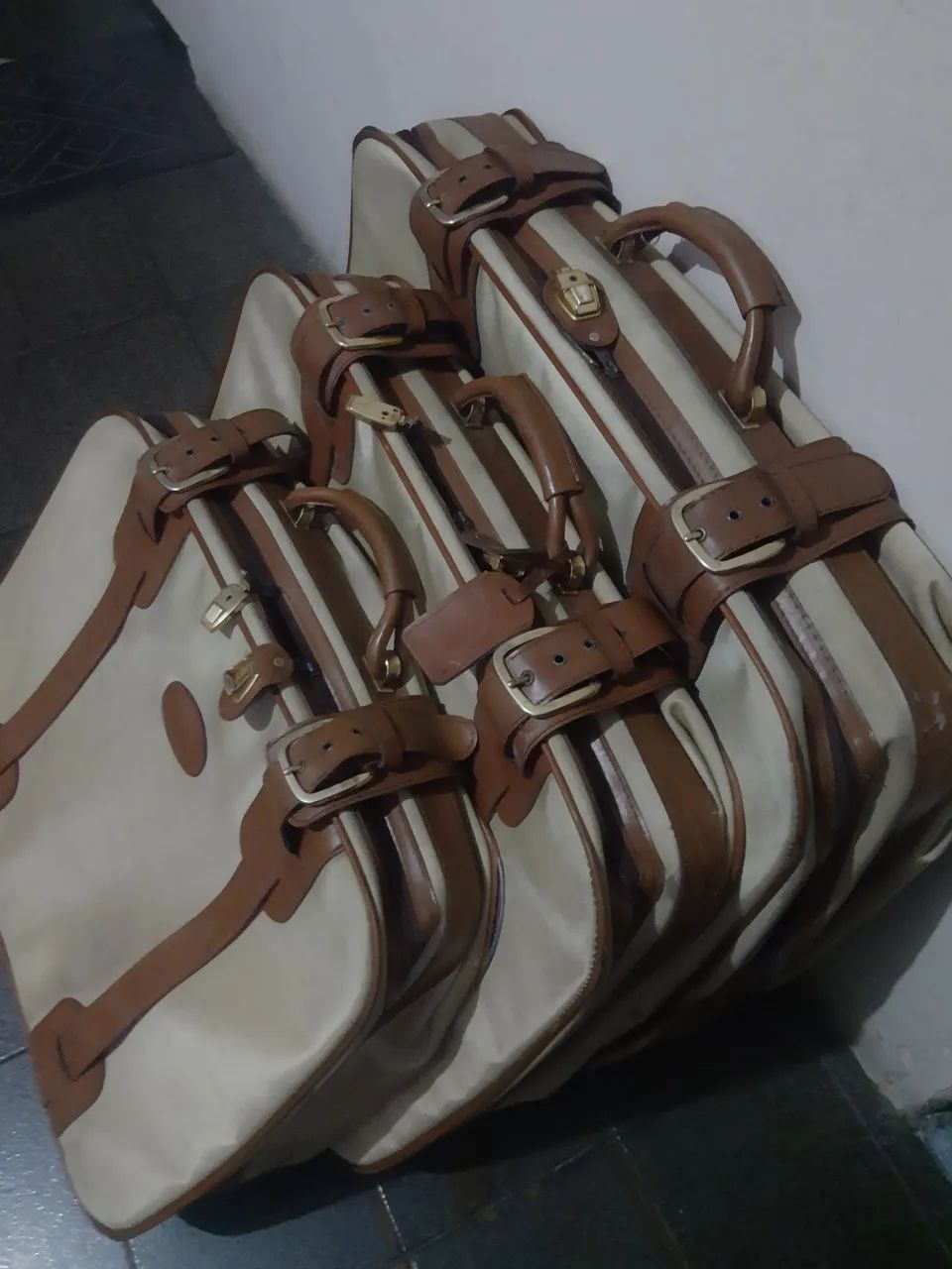 Kit com 3 malas vintage primícia 