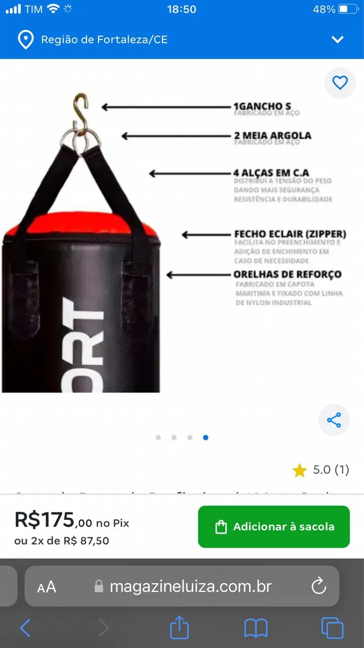 Treino em casa saco de pancadas 