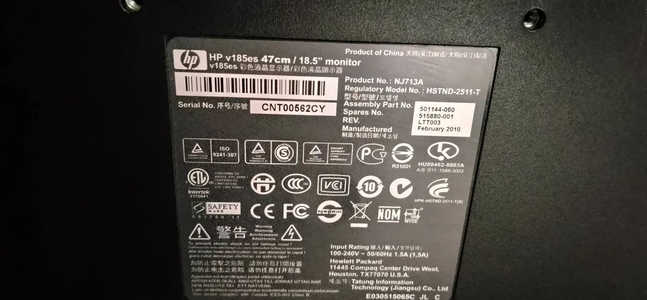 monitor LCD HP v185es de 18,5 polegadas funcionando perfeitamente  - Foto 3