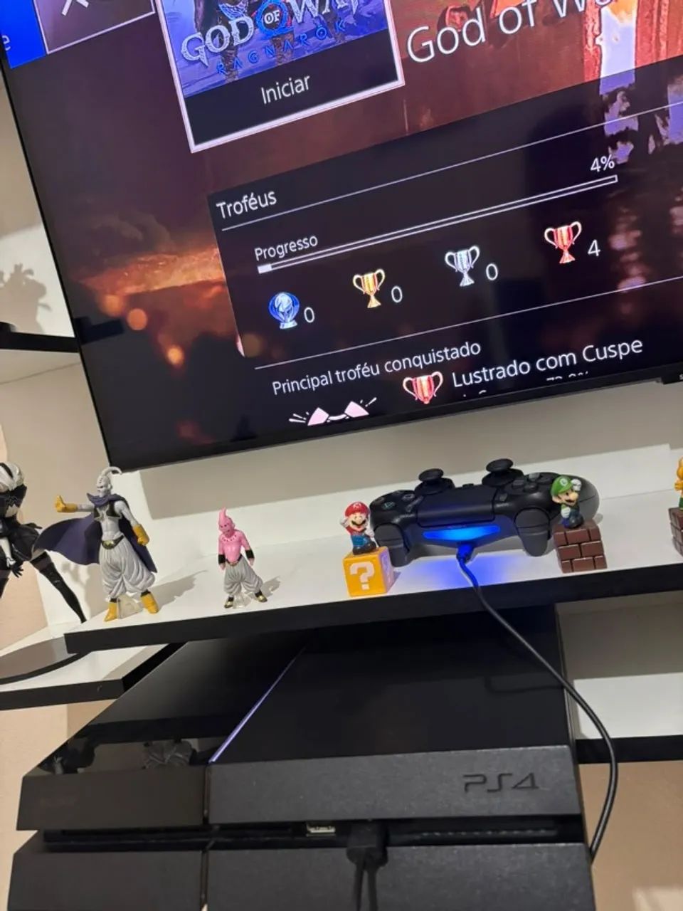 PS4 flat 1 controle e 2 jogos internos  - Foto 2