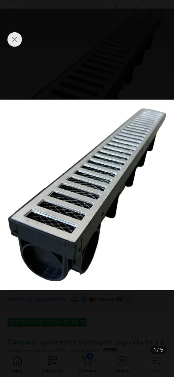 2 units of linear drain 7x50 cm