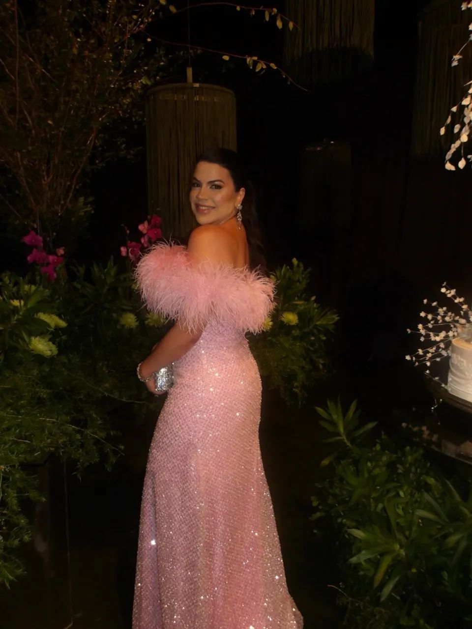 Vestido plumas bordado - Foto 3