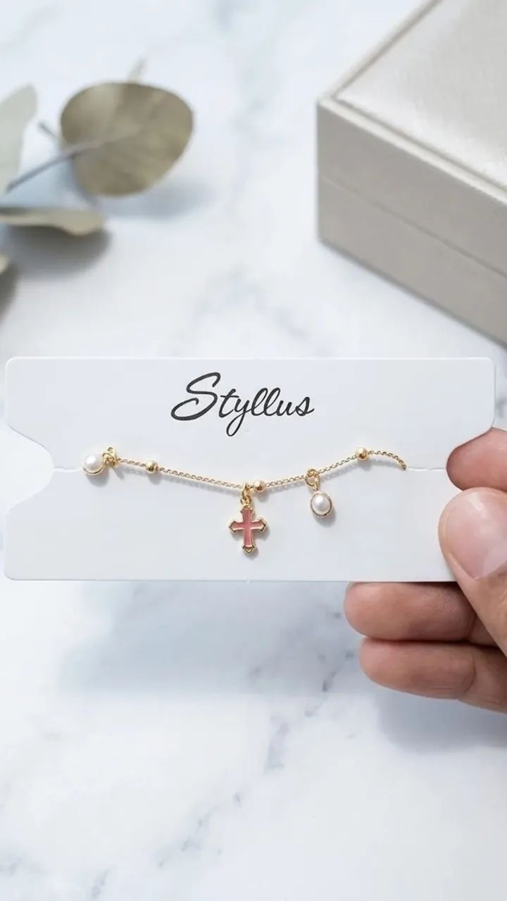 Pulseira Feminina Pingente Cruz
